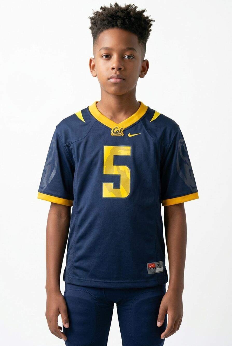 California Golden Bears Jersey boys Extra Large Blue NCAA Football Nike Number 5